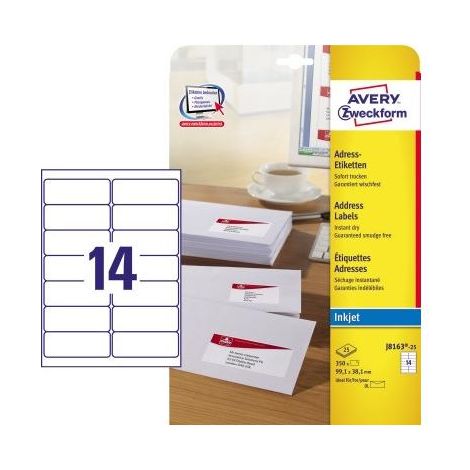Etikett Adress 99,1x38,1mm DIN lang Inkjet spezialb. 1400St 100Blatt (1/5)