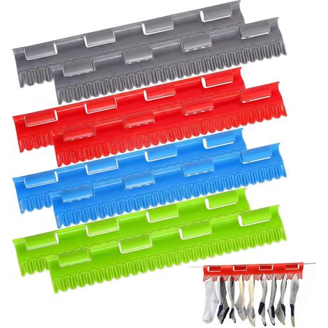 8 Pcs Plastic Sock Holder for Clothes Dryer, Sock Holders and Underwear Laundry Supplies (32 x 5 cm) (1/5)