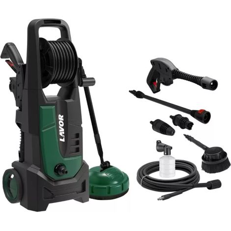 idropulitrice elettrica a freddo multiaccessoriata lavor "lvr1 extra 145" 145 bar 420 l/h 2100w