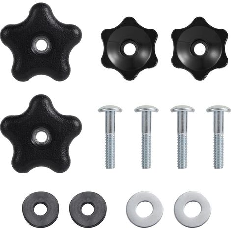 4 Ensembles Boulons Poignée Tondeuse Gazon, Durables Vis pour Tondeuse à Gazon avec Rondelles Écrous Vis et Boulons Outil Ergonomique Hexagonal pour Souffleuse à Neige (1/5)