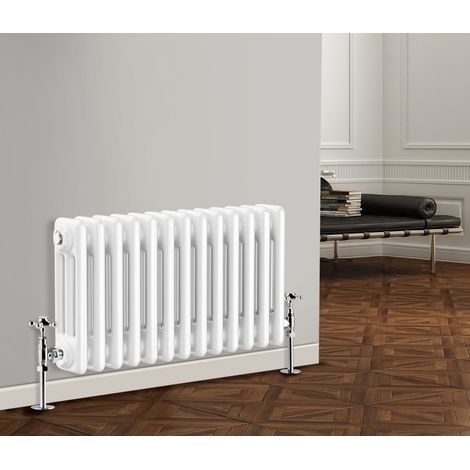 NRG Traditional Cast Iron Style Radiator Horizontal 3 Column White 300 x 605mm