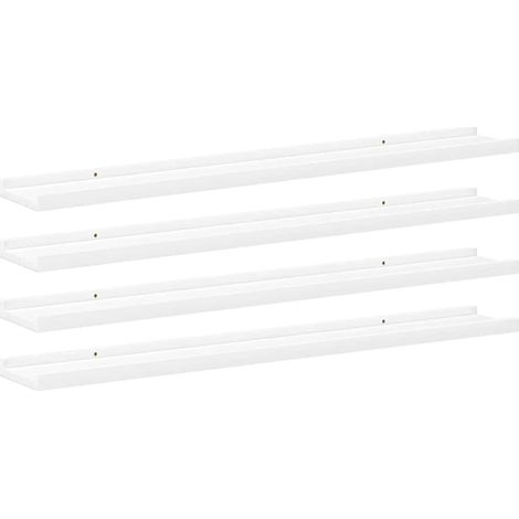 Maison Exclusive - Wandregale 4 Stk. Weiß 80x9x3 cm
