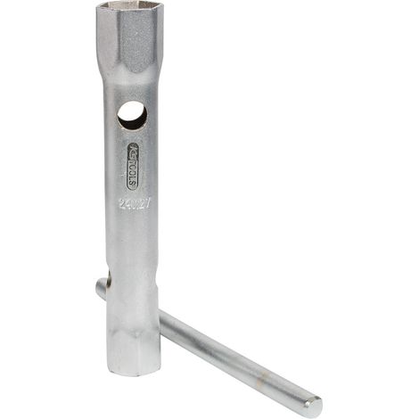 1 - Clé à tube - Acier Chrome Vanadium - Finition Satinée - 24 x 27 mm - Pour mécanique automobile et industrie