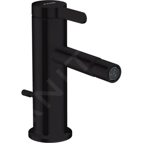 Mitigeur bidet à levier unique AXOR ONE avec vidage à tirette. 1 1/4Z noir mat (1/4)