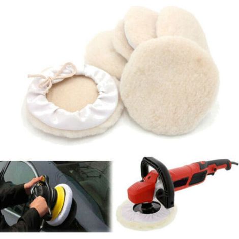 Kit de 6 tampons de polissage de 7 pouces pour capot de voiture, polisseuse en laine, pour réparation de carrosserie et perceuse. (1/5)