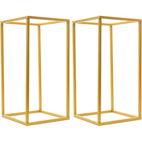 Vase Colonne Géométrique - 21 x 21 x 40 cm - Support Fleur Décoration Événementiel - Lot de 2 (1/5)