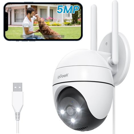 ieGeek 5MP Überwachungskamera Aussen WLAN PTZ Outdoor IP Kamera Überwachung Außen WLAN Dome Kameramit Farbiger Nachsicht Bewegungserkennung Automatische Verfolgung Zwei-Wege-Audio (1/5)