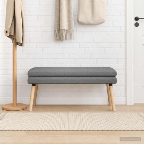 vidaXL Banc à double couche Gris foncé 110 x 40 x 47 cm Tissu (1/5)