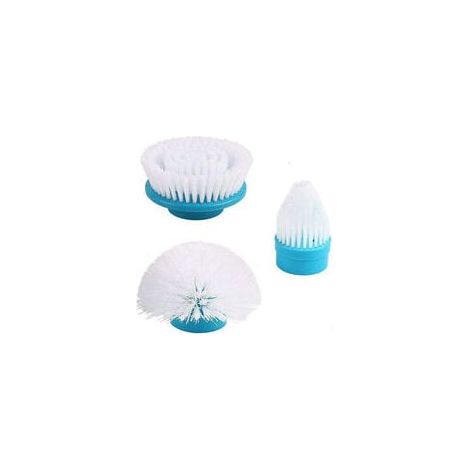 Têtes de brosse de rechange pour épurateur Hurricane Spin Scrubber avec ensemble multifonction de 3 (plat, dôme, coin) et adaptateur (1/4)