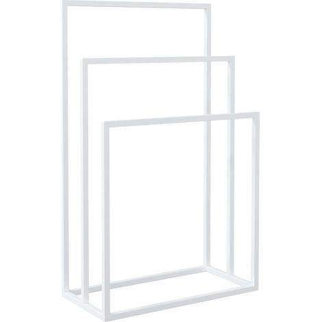 vidaXL Portasciugamani da Pavimento Bianco 48x24x79cm in Ferro