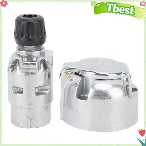 Kit de prise de prise de remorque à 7 broches en alliage d'aluminium, adaptateur de connecteur de câblage de remorque DC12V pour (1/4)