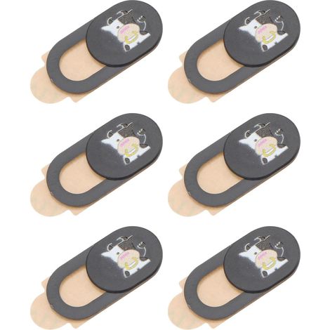 Cache-caméra Curseur Coulissant Lot de 6 Pièces pour Webcam de Confidentialité Noir Ultra-Fin en Abs Esthétique Discrète et Protection et Appareil Photo D'ordinateur Portable (1/5)