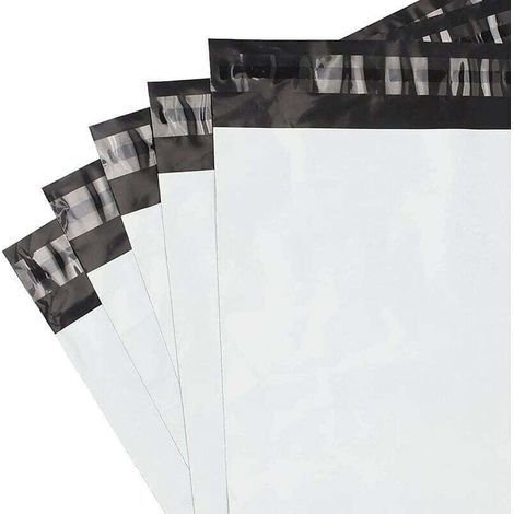 Lot de 100pcs Enveloppes Plastiques Expedition A3, Sac Envoie Colis Vinted Grand Format - 30 x 42cm, Pochette Envoie Colis est Idéal Pour Emballage Colis Vêtements Grand