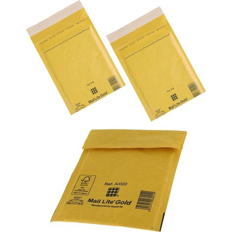 500 x D/1 (180 x 260mm) Mail Lite Gold Padded Envelopes
