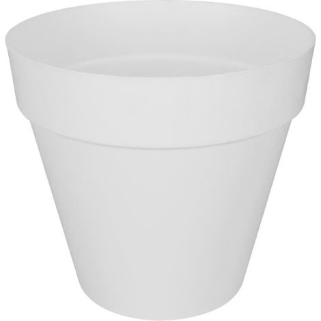 ELHO Pot de fleurs rond avec roues Loft Urban - Ø 38.5 x 35,3 cm - Blanc (1/10)