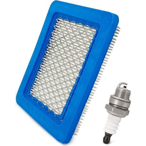 Candela e filtro dell'aria per Briggs & Stratton - Candela + filtro dell'aria per Briggs & Stratton, candela per tosaerba, filtro dell'aria per tosaerba, ricambi per tosaerba 625/650/675 (1/5)