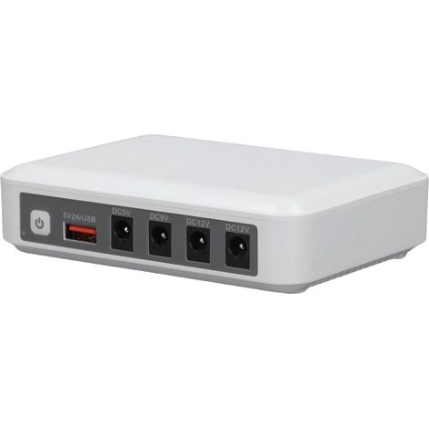 Mini UPS Onduleur 6000mAH de Grande Capacité USB 5V DC 5V 9V 12V Sortie Multiples Gardes Router UPS Alimentation de Secours Modem de Sécurité Caméra de Sécurité Alimentation (Prise UE) (1/5)