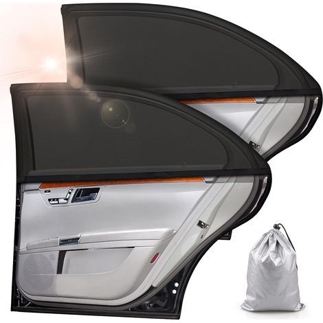 Sonnenschutz fürs Auto, 2-teiliger Sonnenschutz fürs Auto, blockiert UV-Strahlen, Sonnenschutz für die Rückbank im Auto für Kinder, kompatibel mit den meisten Autos (1/4)