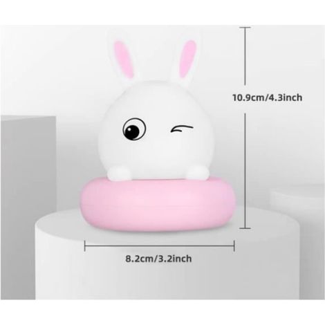 1 Veilleuse Lapin,LED,Lumière Douce,Batterie Rechargeable,Chambre Bébé,Allaitement (1/4)