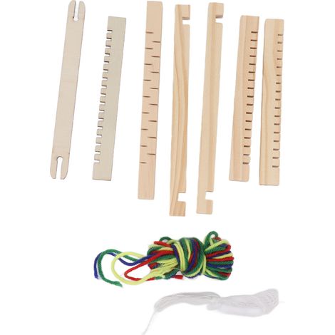 Métier à tisser pour enfants - Kit de tissage en bois durable, facile à utiliser, coordination œil-main, pour débutants et adultes, bricolage artisanal (1/5)