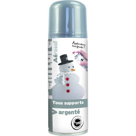 MégaCréa DIY - Aérosol peinture Argenté Spray 122 ml (1/2)