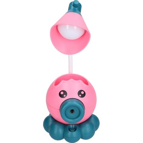 LED-Schreibtischlampe in Oktopusform, faltbar, multifunktional, warmweißes Licht, USB-Ladefunktion, niedliche Schreibtischlampe, Rosa (1/5)