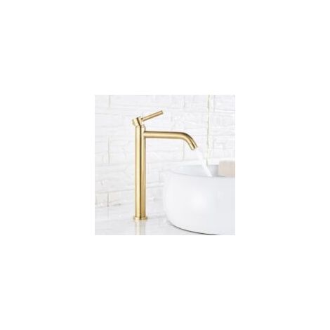 Bardusch - Robinet de Lavabo - Robinet de Salle de Bain - Mitigeur Robinet - Or Brossé (1/4)