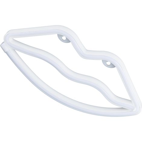 Décoration murale lumineuse LED en forme de lèvres, idéale pour les demandes en mariage, les mariages, les réunions de famille, les anniversaires. Alimentation USB ou piles. Couleur : rose. (1/5)