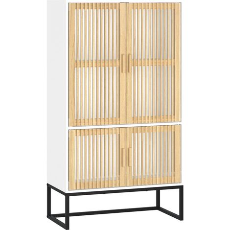 Weißer Hochbuffet 70x35x125 cm aus Holzwerkstoff