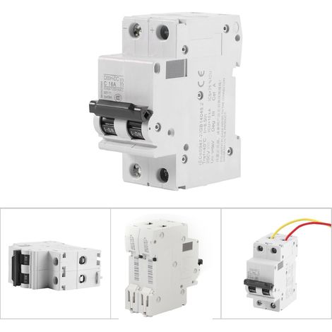 Disjoncteur C65H-DC 2P 250V DC pour Énergie Solaire, Interrupteur 16A (1/5)