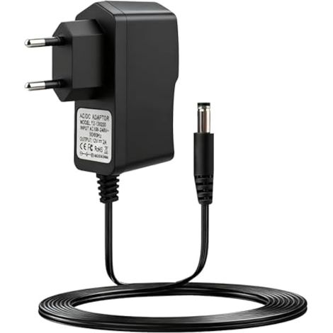 Adaptateur Secteur 12V 2A Alimentation Adaptateur Universel 100-240V, Transformateur d'alimentation pour Ruban LED, Routeurs, Caméras CCTV, Appareils Électroniques, Bandes LED (5,5 2,1mm) (1/5)