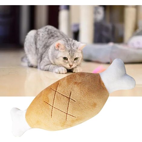 Jouet en Forme D'os de Chien en Peluche avec Couineur pour Un Plaisir de Mastication Interactif, Parfait pour Les Petites Races (1/5)