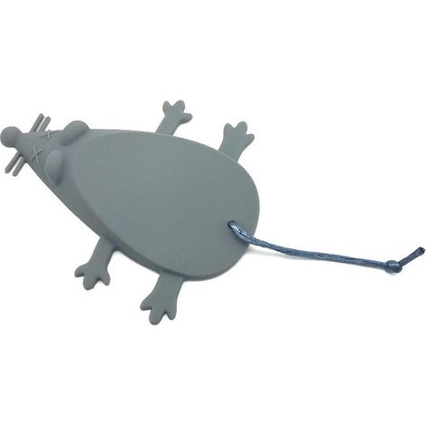 SHINING HOUSE Tope de puerta, tope de puerta universal de silicona con forma de ratón, protector de dedos en forma de cuña para puerta (paquete de 2, gris) (1/5)