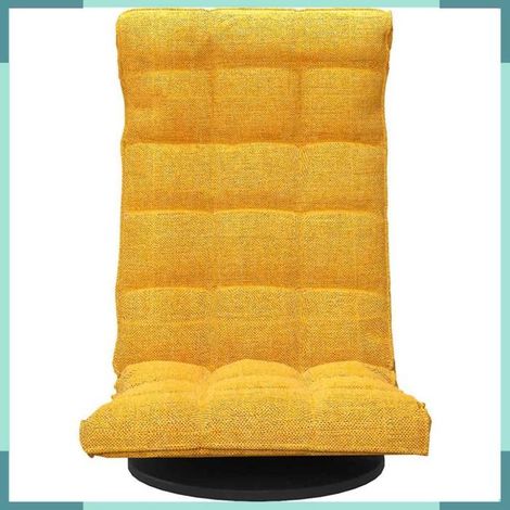 336581 Chaise de sol pivotante Jaune moutarde Tissu (1/5)