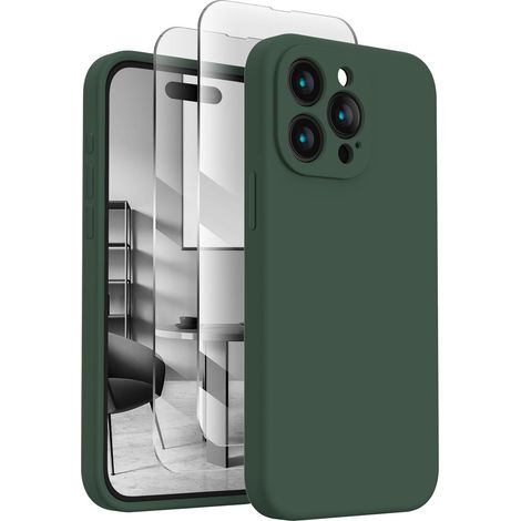 Coque iPhone 13 Pro en silicone liquide avec protection caméra, anti-rayures, intérieur microfibre douce, étui souple et résistant (1/5)