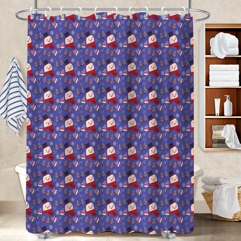 Rideau de douche tissu polyester 180x180 souple bâche de douche pour jeune couple emménageant (1/5)