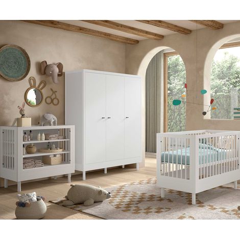 Chambre bébé Forrest: lit bébé 60x120cm, table à langer, armoire (1/5)