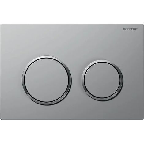 PLACCA DI COMANDO 2 TASTI OMEGA 20- Cromo Sat. Anelli Cromo luc.- GEBERIT- pezzi 1 (1/2)