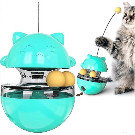 Jouet distributeur de friandises pour chats et chiens – Balle culbuto distributrice de friandises/nourriture pour entraînement interactif et stimulation mentale (1/5)