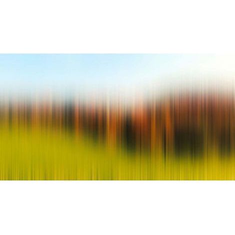 Papier peint panoramique graphique vert, orange & bleu Tapisserie panoramique abstraite idéale cuisine Papier peint panoramique moderne idéal salon (1/3)