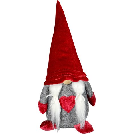 Leprecauno decorativo con cappello di Natale in feltro, 25 cm (1/2)