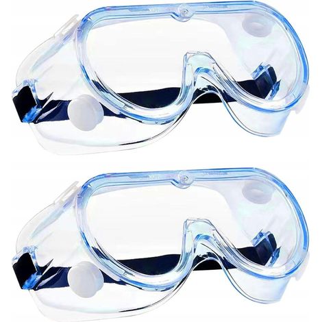 Schutzbrille, Arbeitsbrille, transparent, 2 Stück, 17 cm lang (1/3)
