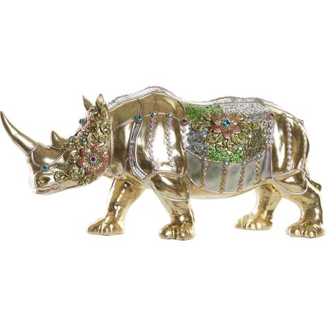 Figura Resina 55X17,5X25 Rinoceronte Dorado FD194706 (1/3)