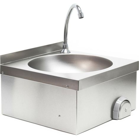 Fregadero de lavabo de acero fino, lavabo redondo gastro, lavabo con control de rodilla 160002397