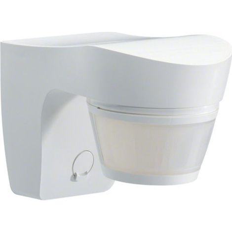 Hager – Détecteur de mouvement infrarouge blanc 140° – Portée 16m – Angle d'ouverture 140° – IP55 pour espaces extérieurs – Installation murale facile - EE820