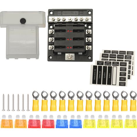 Boîtier de fusibles 12 voies 100A pour automobile – 1 entrée, 12 sorties avec témoin LED – Alimentation stable pour accessoires haute puissance (1/5)