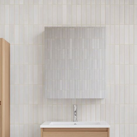 Armario espejo FORTINA ancho 60 cm roble claro