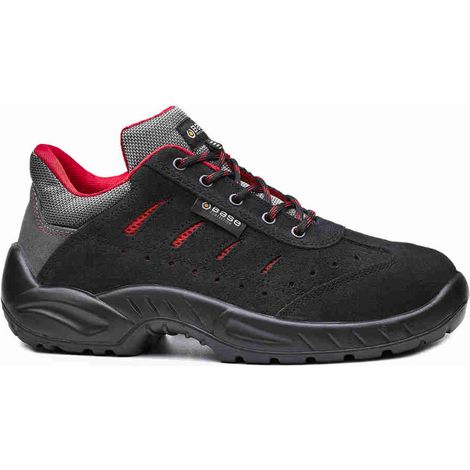Zapatos de seguridad Base Toledo B0168B S1P SRC - 42 (EU) - Negro /Rojo