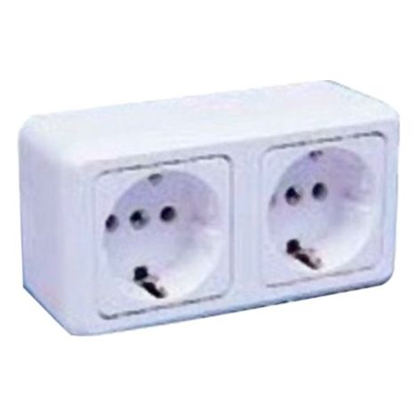 Base schuko doble de superficie 6711.2.792 de Coma