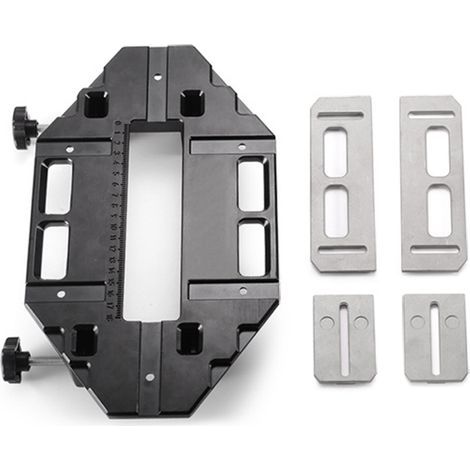 Hinge hole opening tool for woodworking, precise positioning, quick slotting, improved work efficiency. Anti-slip rubber design, secure clamping. (1/5)